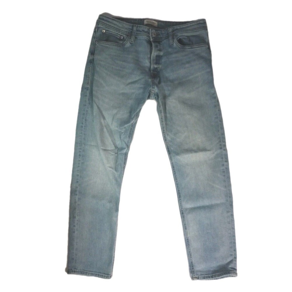 Jack & Jones Denim 5 Pocket Jeans sz Mens 32x30 Light Wash Straight Leg w/Issue